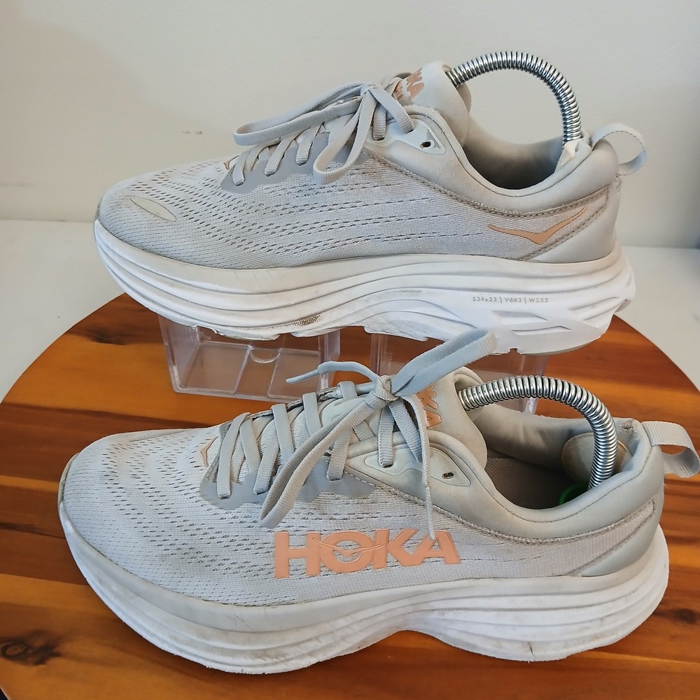 Hoka One One Bondi 8 Women 9B Harbor Mist Running Shoes Sneakers 1127952 HMLR